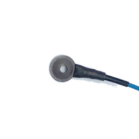 EEG Premium Solid Silver Cup AgCl Electrodes Package with 1.5 DIN Plug and Assorted Lead Colors, Choose Quantity & Length