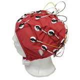 19 Channel EEG Cap with Electrodes and Leads