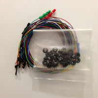New Longer 5mm Spike EEG Disposable/Reusable Electrodes/Leads Package with 1.5 DIN Plug Assorted Colors Package, Choose Quantity & Length (FRI-2150)