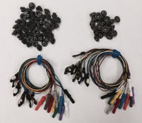 New Longer 5mm Spike EEG Disposable/Reusable Electrodes/Leads Package with 1.5 DIN Plug Assorted Colors Package, Choose Quantity & Length (FRI-2150)
