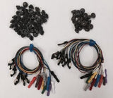 New Longer 5mm Spike EEG Disposable/Reusable Electrodes/Leads Package with 1.5 DIN Plug Assorted Colors Package, Choose Quantity & Length (FRI-2150)