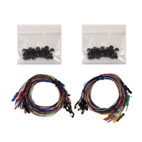 EEG sensor package: Disposable/Reusable Electrodes/Leads Package with 1.5 DIN Plug Assorted Colors Package, Choose Quantity & Length