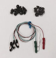 EEG sensor package: Disposable/Reusable Electrodes/Leads Package with 1.5 DIN Plug Assorted Colors Package, Choose Quantity & Length