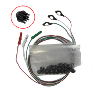 New Longer 5mm Spike EEG Disposable/Reusable Electrodes/Leads Package with 1.5 DIN Plug Assorted Colors Package, Choose Quantity & Length (FRI-2150)