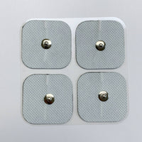 2in x 2in TENS replacement pads with larger snap connectors (4 pads)