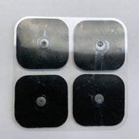 2in x 2in TENS replacement pads with larger snap connectors (4 pads)