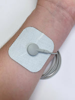 2in x 2in TENS replacement pads with larger snap connectors (4 pads)