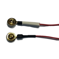 EEG Gold Cup Electrodes Package with 1.5 DIN Plug Assorted Colors Package, Choose Quantity & Length