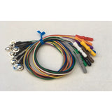 EEG Silver Cup Electrodes Package with 1.5 DIN Plug Assorted Colors Package, Choose Quantity & Length
