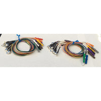 EEG Silver Cup Electrodes Package with 1.5 DIN Plug Assorted Colors Package, Choose Quantity & Length