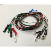 EEG Silver Cup Electrodes Package with 1.5 DIN Plug Assorted Colors Package, Choose Quantity & Length